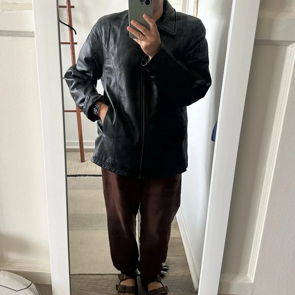 Vintage 90s Burks Bay leather jacket
